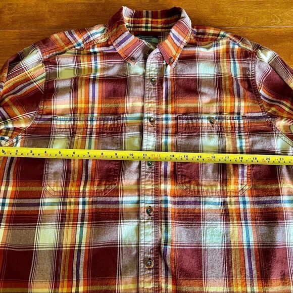 Gander Mountain Guide Series Mens Plaid Light Flannel Button Shirt Size Large - Picture 4 of 7
